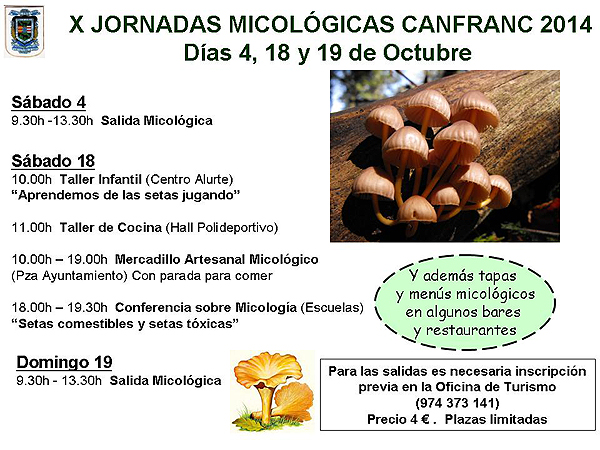 Cartel X Jornadas micológicas de Canfranc 2014
