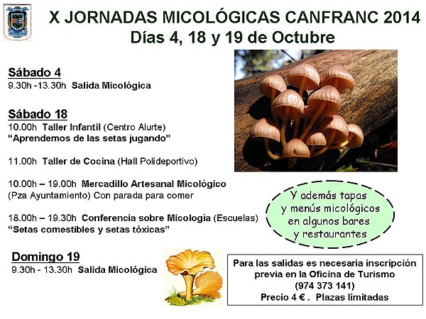 Cartel X Jornadas micológicas de Canfranc 2014