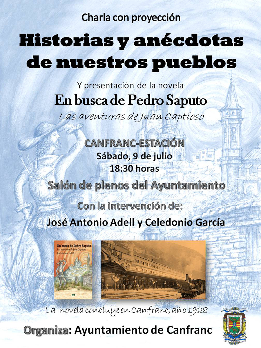 Charla-proyección y presentación del libro "En busca de Pedro Saputo. Las aventuras de Juan Captioso"