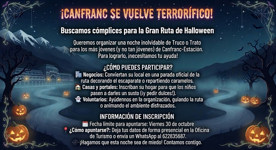 Buscamos cómplices para la Gran Ruta de Halloween.
