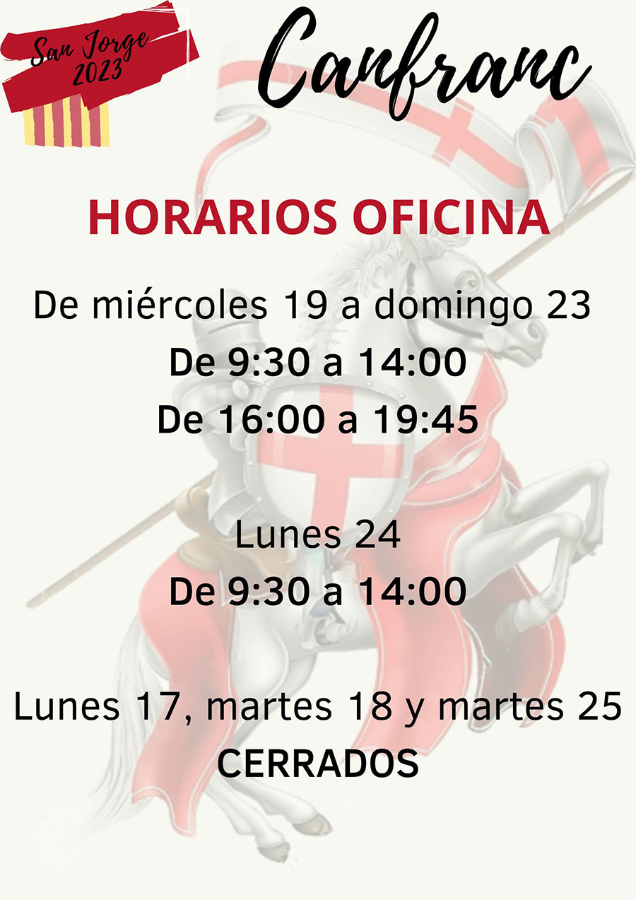 Agenda  de San Jorge en Canfranc