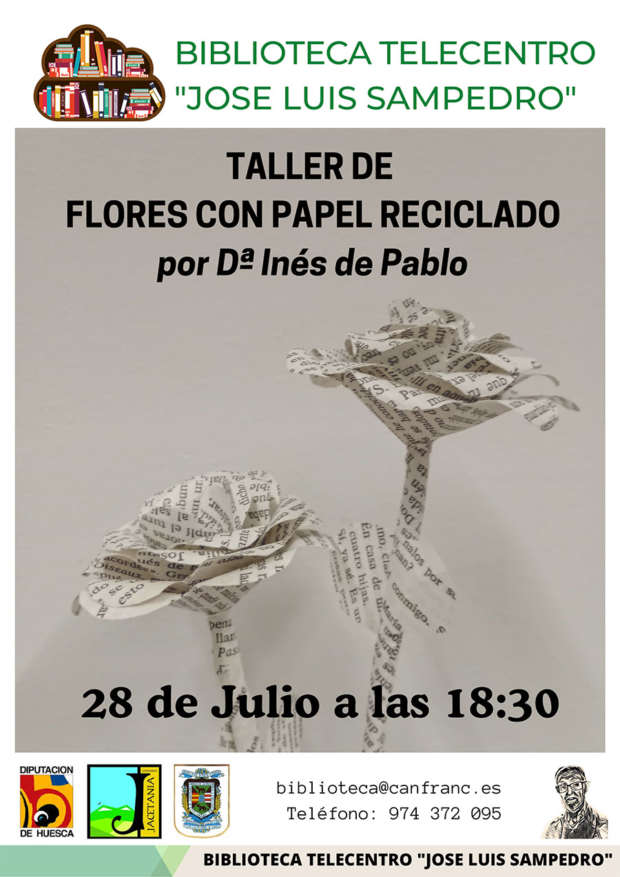 Taller de flores con papel reciclado