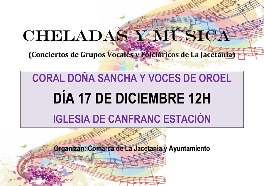 CORAL DOÑA SANCHA: Día 17 de diciembre, a las 12:00h en la Iglesia de Canfranc Estación