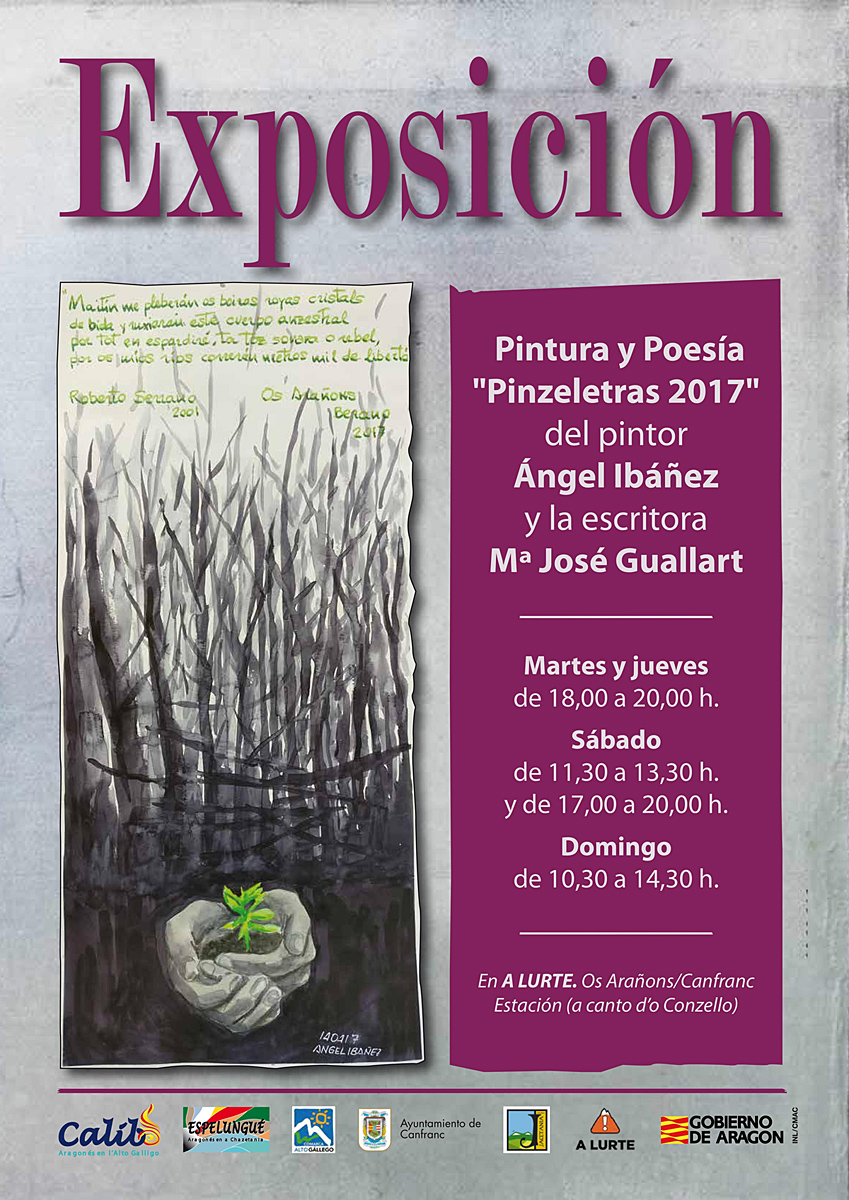 Exposición “Pinzeletras 2017”  Pintura de Ángel Ibáñez y poesía de Mª José Guallart.
