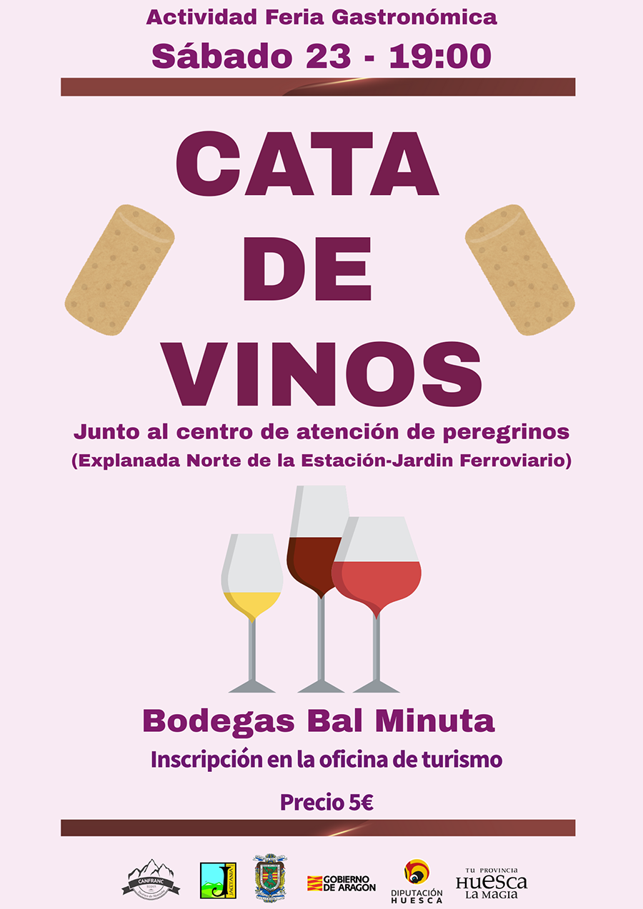  CATA DE VINO DE BODEGAS BAL MINUTA. Inscripción en la oficina de turismo Precio 5€