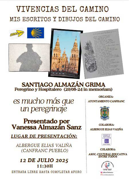 Mis escritos y dibujos del Camino. Santiago Almazán Grima, peregrino y hospitalario (20/08/24 in memoriam)