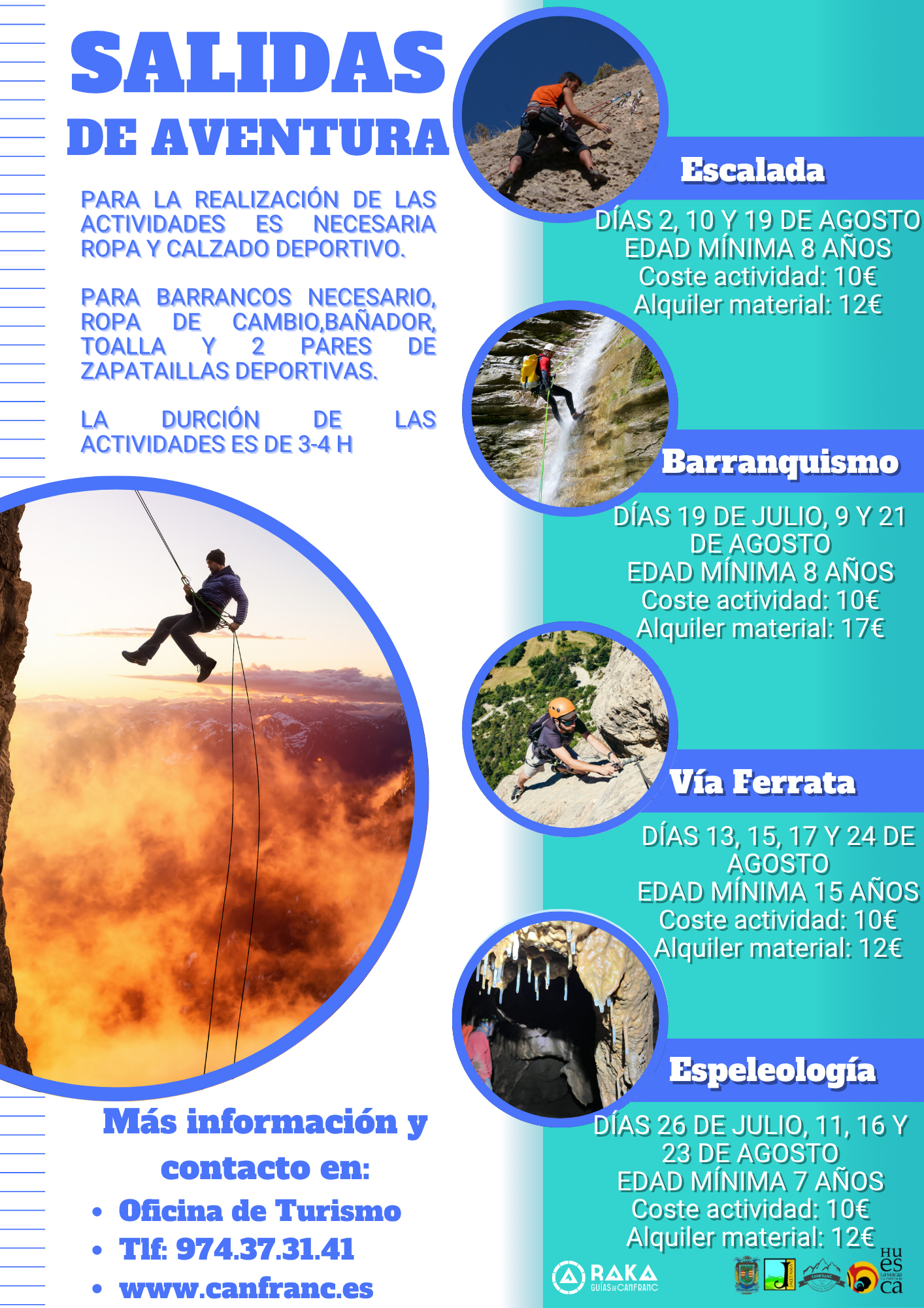 Actividades aventura RAKA Verano 2025
