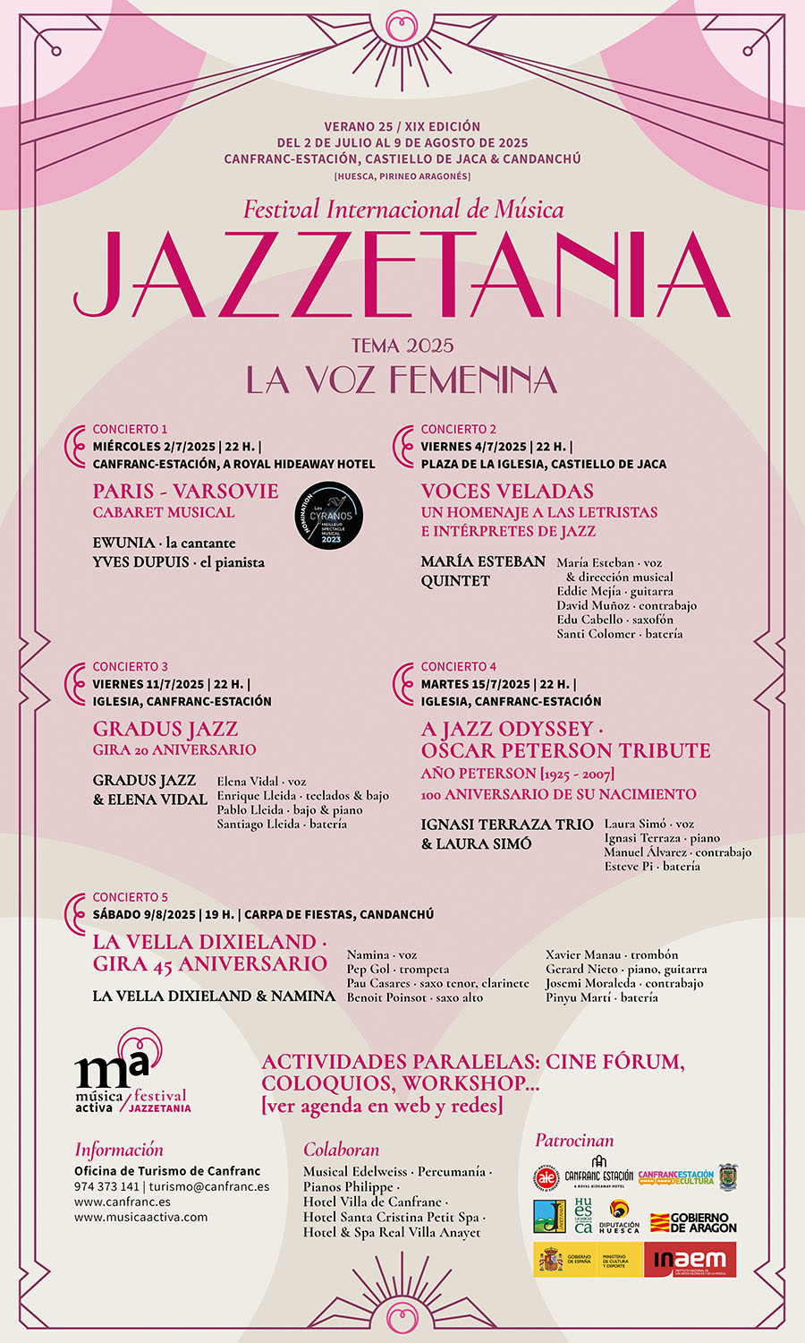 Jazzetania 2025:  La Voz Femenina