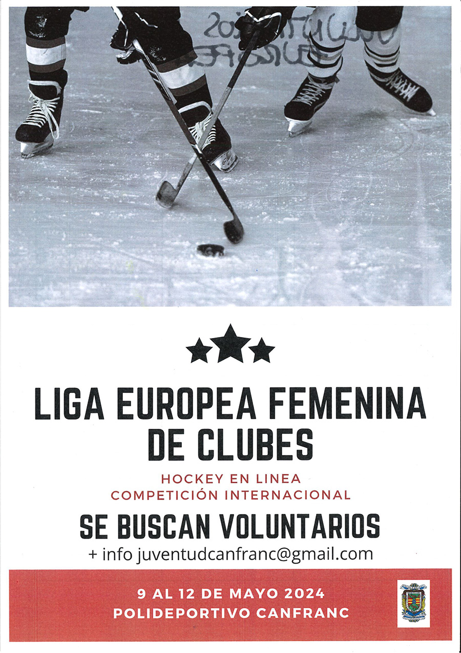  Del 9 al 12 de mayo en el polideportivo municipal de Canfranc, se va a celebrar la Liga Europea Femenina de Clubes de Hockey en Línea.