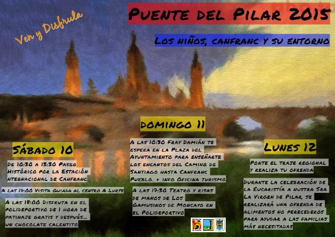 Actividades durante el Puente del Pilar 2015