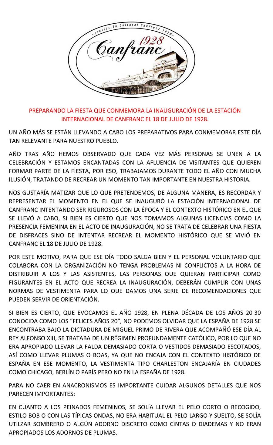 RECOMENDACIONES VESTIMENTA
