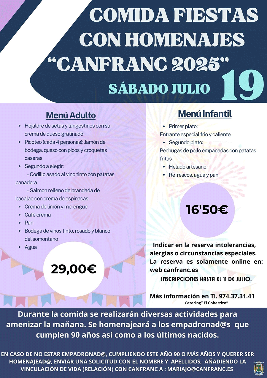 COMIDA DE FIESTAS
19/07/2025