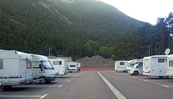 Aparcamiento autocaravanas de Canfranc